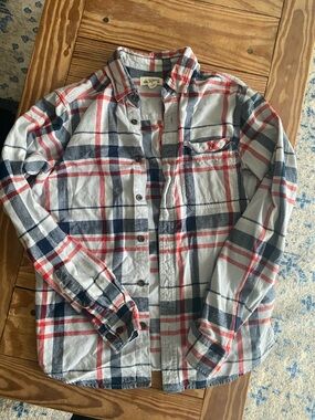 Light Blue Plaid Casual Button-Down Shirt - Unbranded